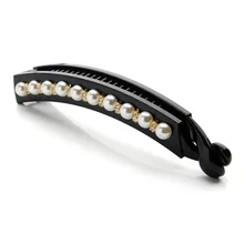 

CHIMERA Pearl Banana Hair Clips Simple Ponytail Clamp Beads Barrettes Acrylic Hairpin Grips for Women Hair Jewelry Accessories