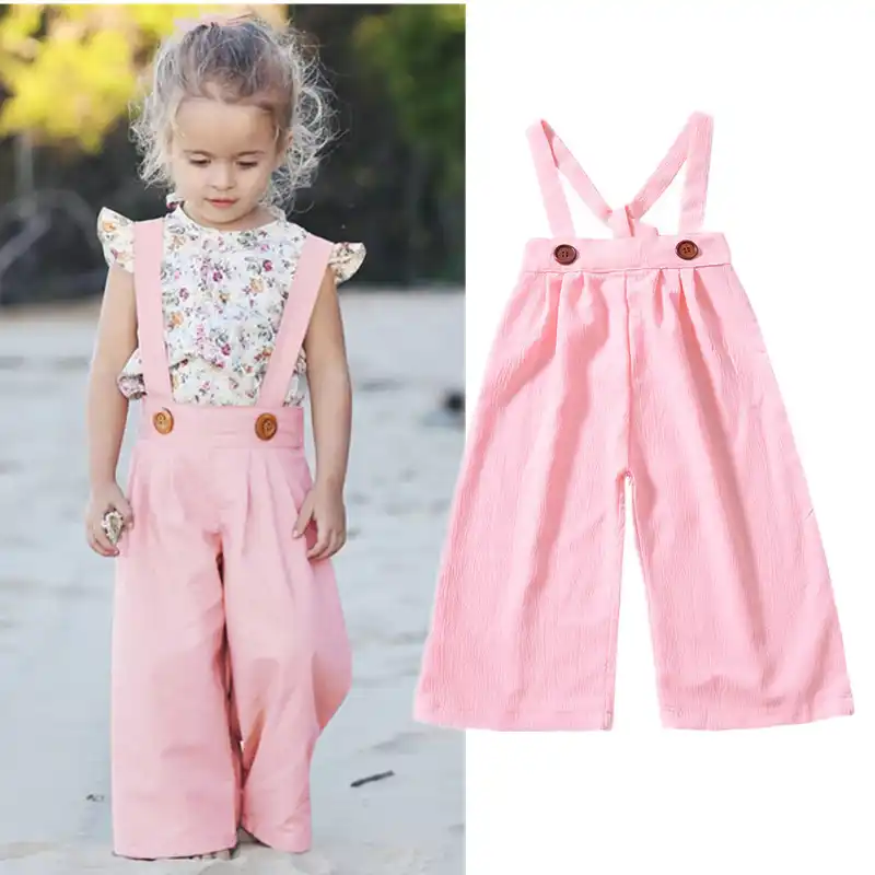 girls pink overalls