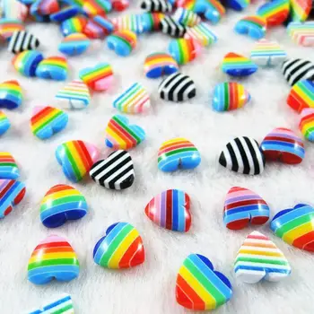

Wholesale 6Colors 10mm 100pcs Heart Shape Flat Back Half Resin Beads DIY Craft Scrapbooking HA-65
