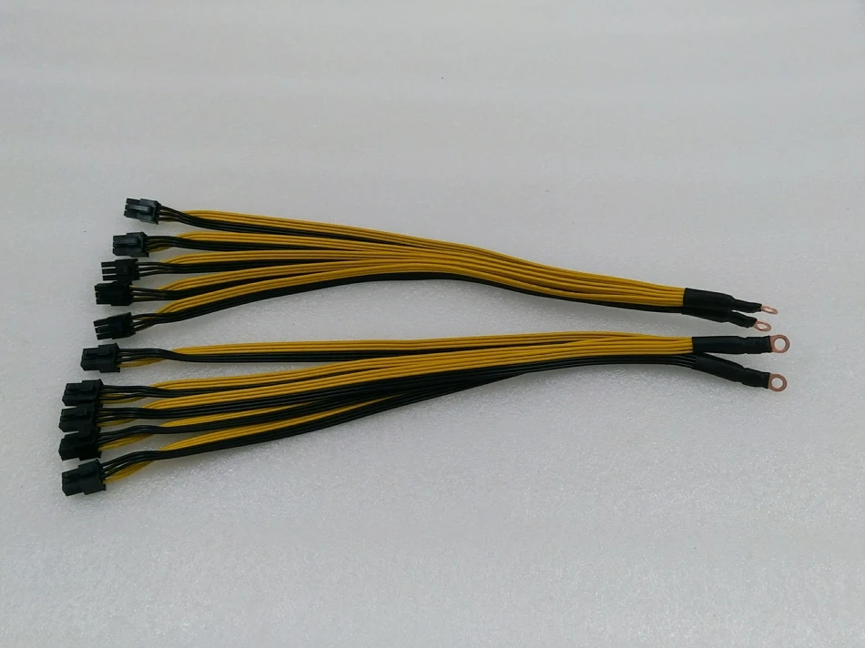 Кабель для майнинга PSU 10 шт. 6Pin разъемы Раздельный кабель питания PCIe Express Bitmain Antminer