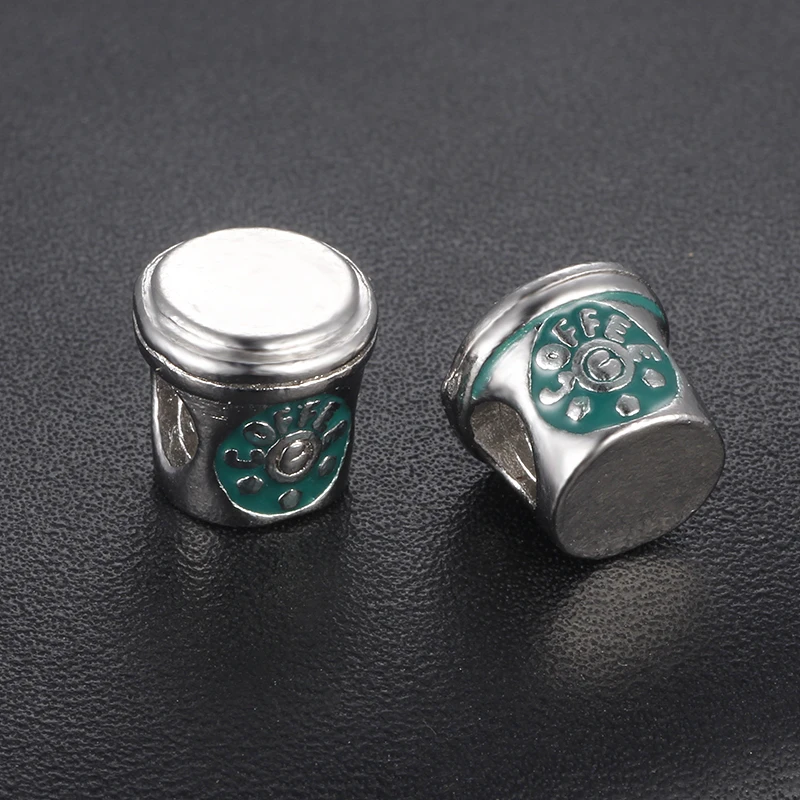 

HOMOD Free shipping Floating charms coffee cup,charms for Fits Brand Bracelet&Bangles Necklace Pendant