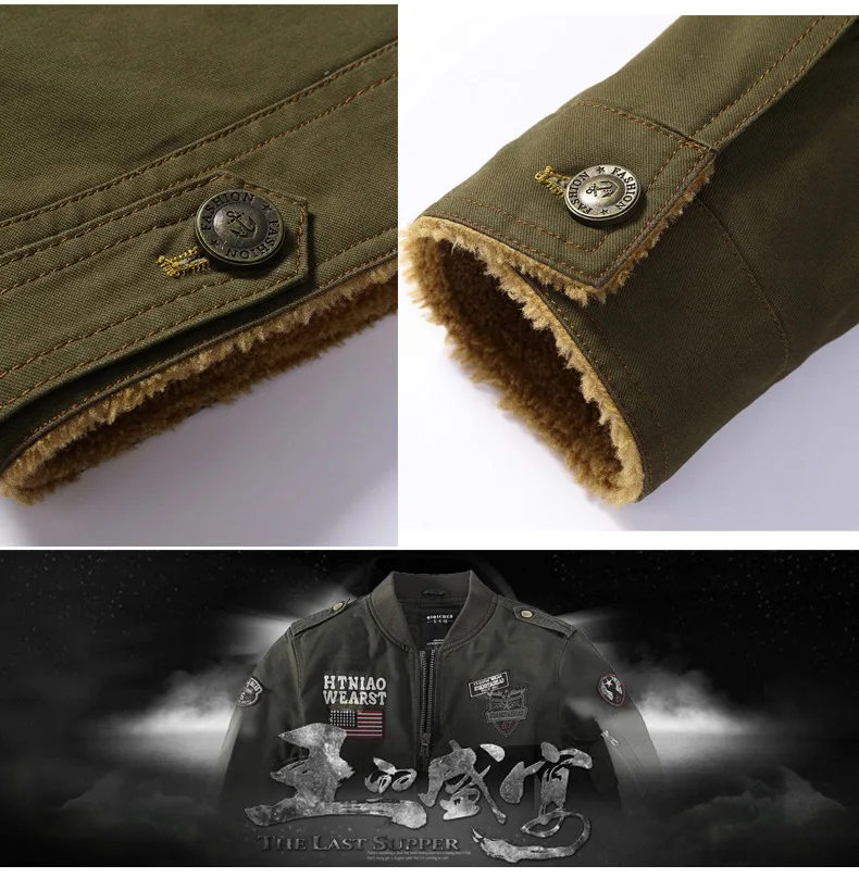 Новая мужская куртка-бомбер в стиле милитари, зимняя мужская куртка из плотного хлопка, армейская зеленая джинсовая куртка, тактическая верхняя одежда, парка, Мужское пальто