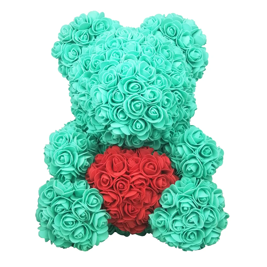 

Artificial Flowers Rose Bear Model Romantic Valentine's Day Gift Wedding Party Home Decoration DIY Bear Rose Gifts