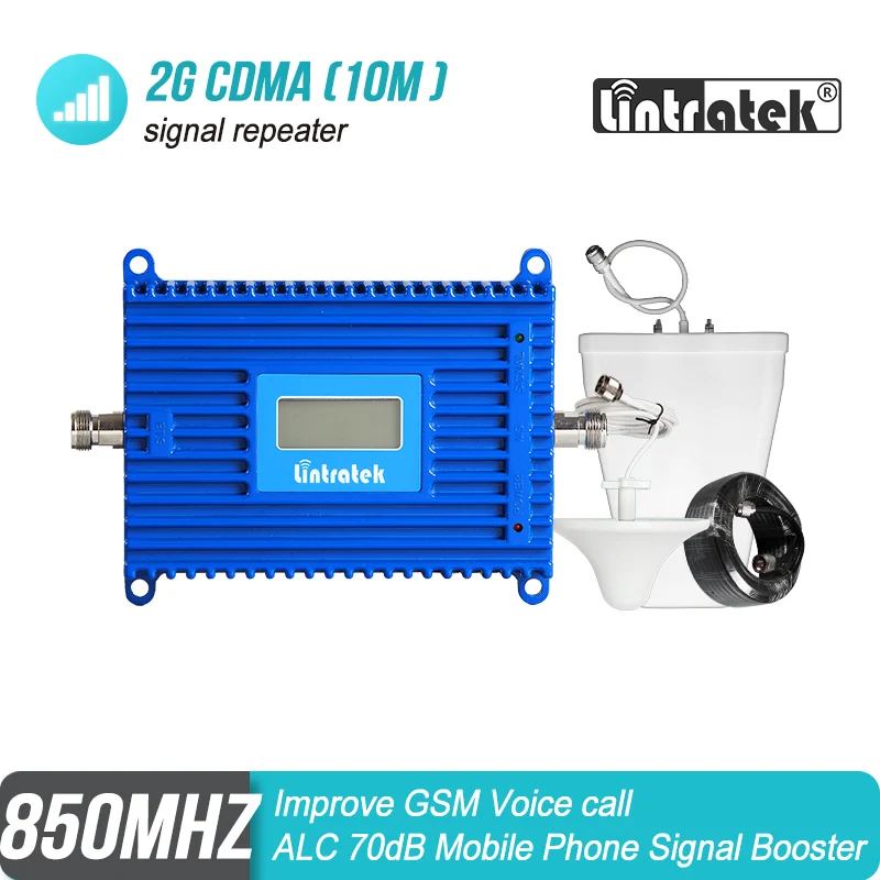 

Lintratek ALC 2G GSM 850 MHz Celular Signal Repeater CDMA 850 Band 5 Booster Amplifier Kit for Brazil/Argentina/Chile/Mexico#7