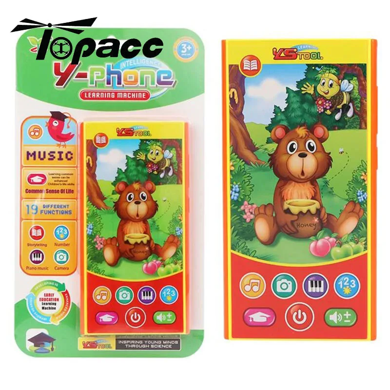 

Baby Learning Smartphone Cute Cartoon Honey Bear Attract Kids Attention Early Educational Recognition Color Functionally Gift