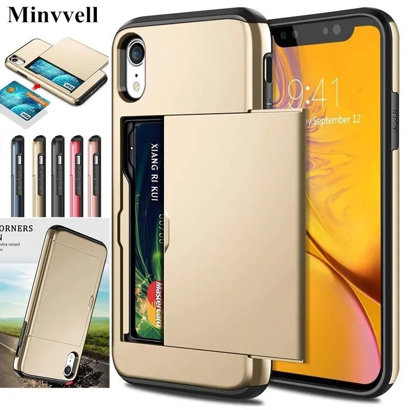 Funda Híbrida Protectora Para IPhone 6/6s/7/8 Y Plus - Antigolpes, Con Ranura Para Tarjetas Y Soporte