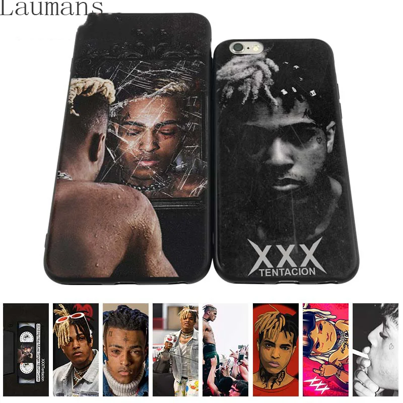 Laumans Xxxtentacion Черный Мягкая резина термопластичный полиуретан чехол для iPhone 8 s плюс