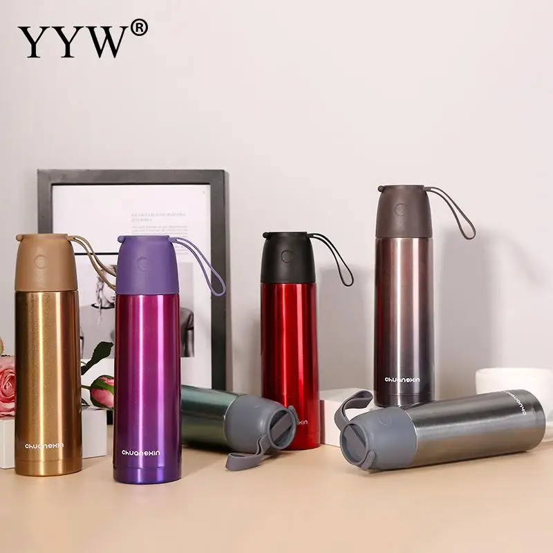 

500ml Water Bottles Thermal Cup Stainless Steel Termos Coffee Mug Water Bottle Office Business Termo Home Thermos Vacuum Flask