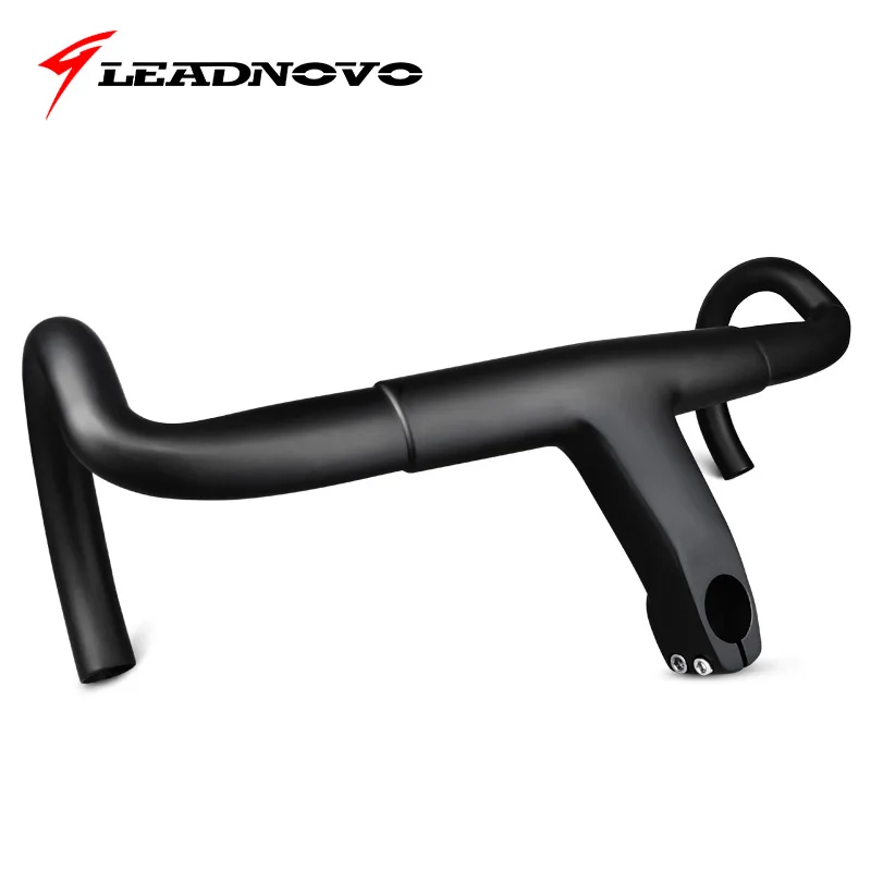 

2018 newly carbon fibre road integrated handlebar with stem glossy matte ud racing cycling bicycle handlebar 38/400/420/440mm