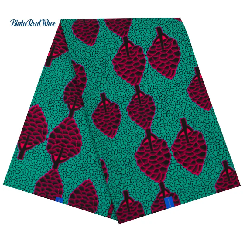 

2019 African 100% Cotton Guaranteed ankara Wax Print Bazin Fabric binta real Wax Hollandais Wax Fabric for party dress 40fs1282