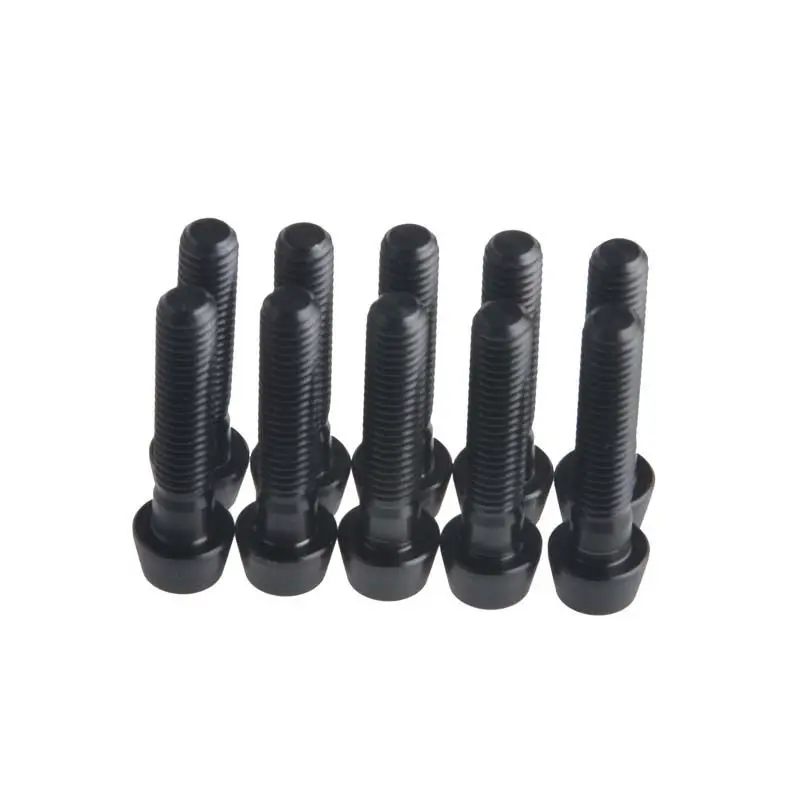 Buy 10Pcs M6 M6x30mm Titanium Ti Bolt Black Tapered