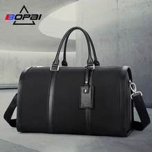 BOPAI Waterproof Oxford Travel Bags for Men Business Fashion Male Duffle Bag On Board Flight Women Tote Duffel Bags Black Unisex