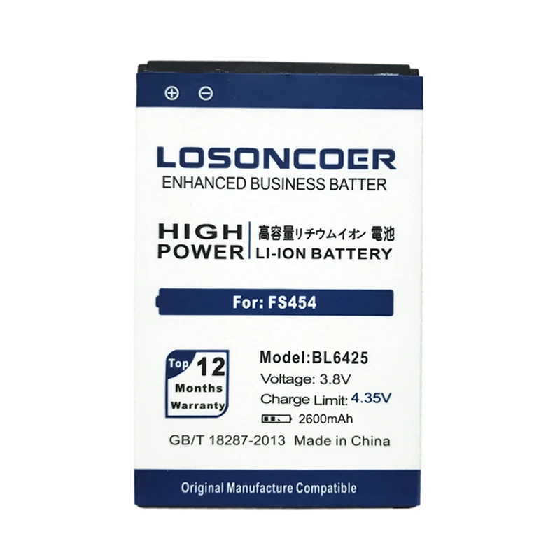 Аккумулятор LOSONCOER BL6425 для fly FS454 Nimbus 8 FS455 11 FS456 14 FS457 15 2600 мАч|battery for|battery for flyphone battery |