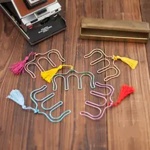 Ручная музыкальная система с зажимом дизайн металлическая Закладка 9,4*6,2 см золотой розовый зеленый синий роза DIY Журнал поставок подарок для чтения