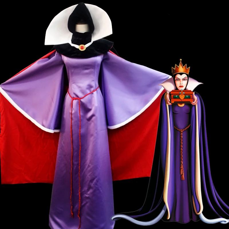 Белоснежка злой королевы платье Косплей Костюм для взрослых на Хеллоуин карнавальный костюм на день рождения нарядное платье