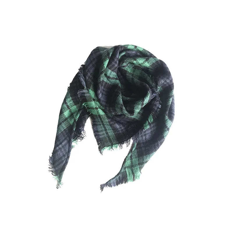 Аксессуары для одежды, шарфы и палантины, осенне-зимний треугольный шарф в клетку - Цвет: see chart
