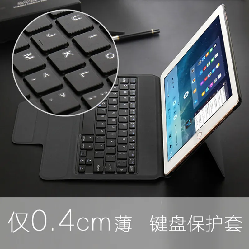 Kemile для нового iPad 2017 ультра тонкий Bluetooth клавиатура кожаный чехол 2018 с держателем