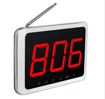 

Wireless queuing system display, coffee shop waiter service calling receiver with voice report function, table or hanging model