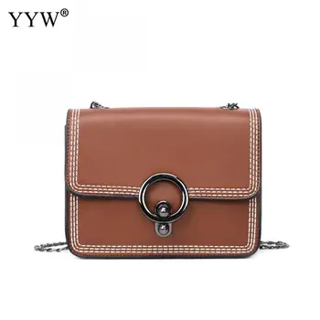 

2018 Hot Crossbody Bags For Women Casual Mini Solid Color Messenger Bag For Girls Soft Pu Leather Shoulder Bags Black Brown