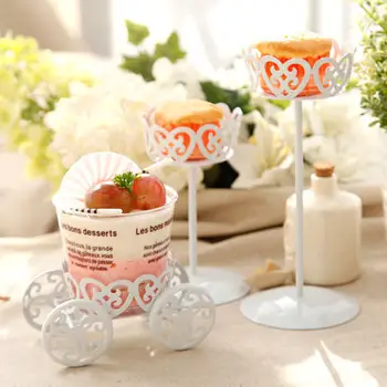 

3pcs Iron wedding creative cake stands, wedding dessert table ornaments, white lace dessert stand, wedding table decoration