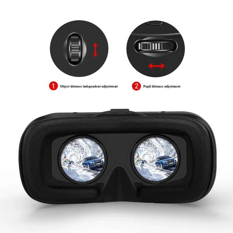 Черный ультра чистый картон VR очки коробка Виртуальная реальность 3D для Android iOS