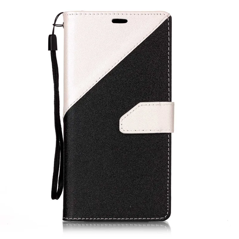 

For LG G6 H870 H873 H870DS Leather Case Double Color Stitching Black White Flip Wallet Phone Case For LG G6 G 6 Fundas 5.7" {