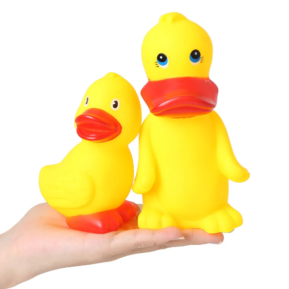 Набор из 62 желтых уток, резиновая игрушка для ванны, игрушки для душа, чистый натуральный милый резиновый утенок, детские игрушки kinder(A38118+ 60