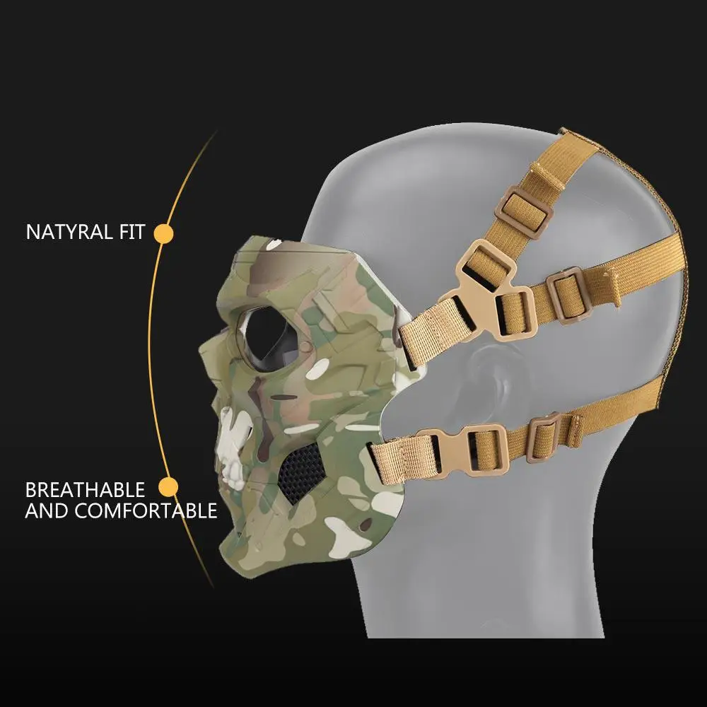 Череп страйкбол Полный шлем маска Ужас CS Хэллоуин защитный маскарад Вечерние косплей на открытом воздухе Тактические Маски