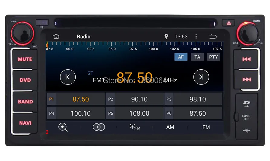 Sale Quad Core Android 5.1.1 Car DVD GPS Radio for Toyota Universal Fortuner RAV4 Hilux Vios Camry Prado Corolla Land Cruiser Wifi 3G 1