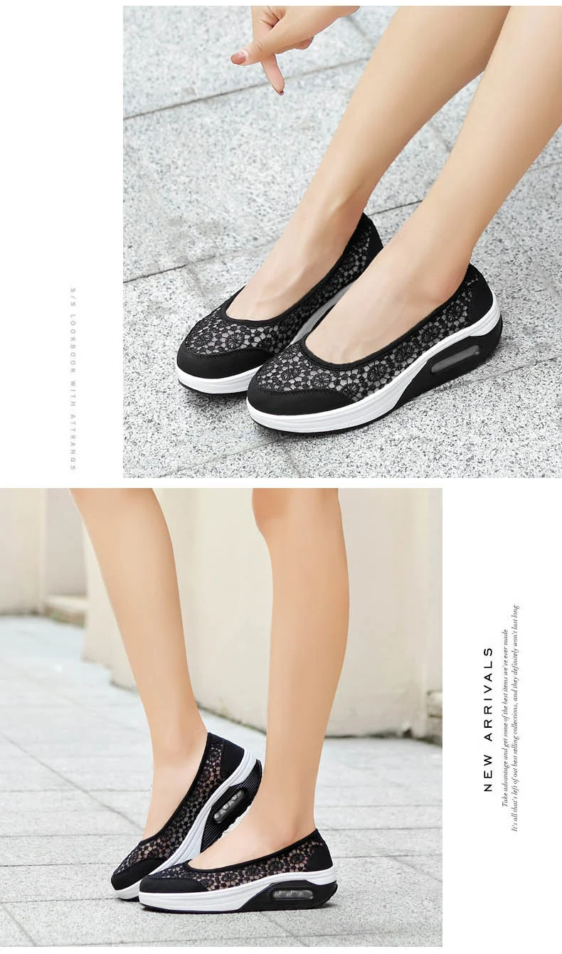 2019 Summer women flat platform shoes women breathable casual sneakers shoes slip on platform walking shoes for women (7)