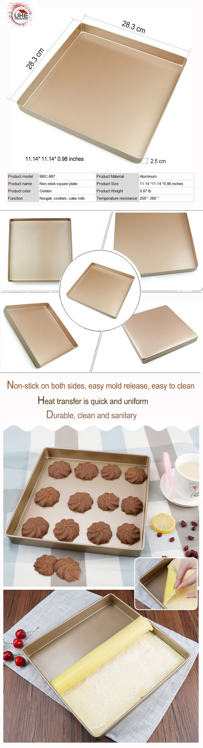 Non stick square plate (7)