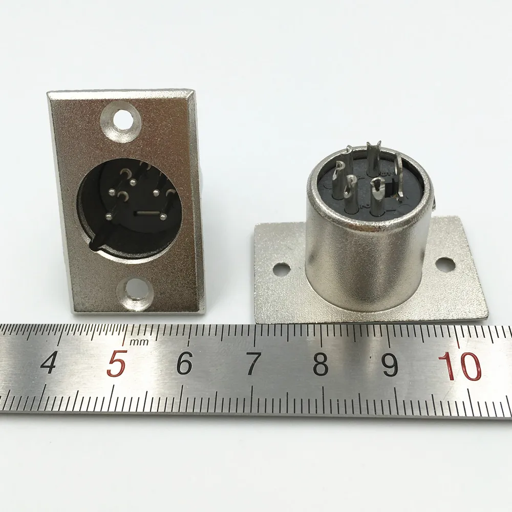 Металлический панельный соединитель XLR 3 4 5 PIN штекер или гнездо шасси с нажимным