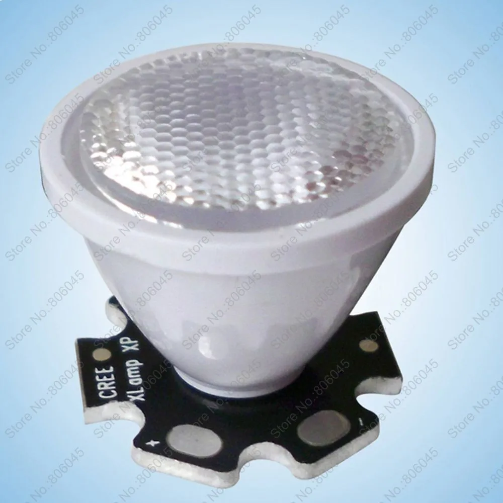 10 шт. 20 мм черный или белый 15 30 45 60 градусов светодиодный объектив/рефлекторный Коллиматор для CREE XP-E XPE/XP-G XPG/XT-E XTE/XPL светодиодный светильник