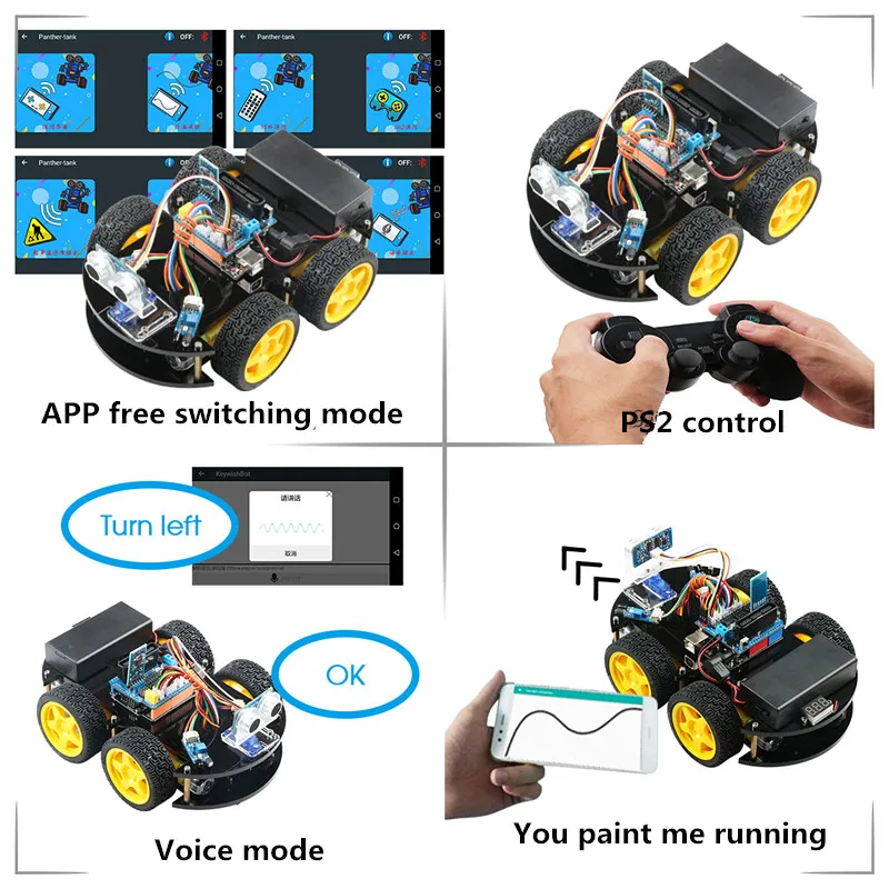 Emakefun робот-автомобиль Hummer-bot Arduino Интеллектуальный программируемый робот-набор scrach2.0 Windows ardinvi IDE робот-игрушка