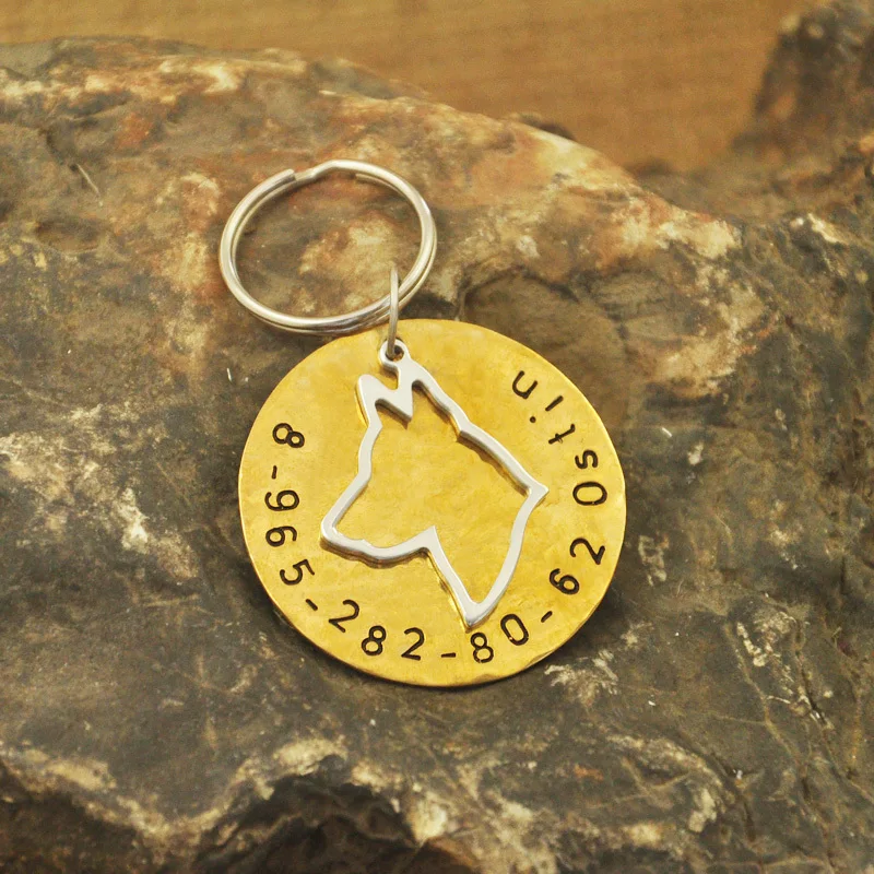 

Belgian Malinois dog tag, Identification Tag, dog ID tags Copper Dog Tag
