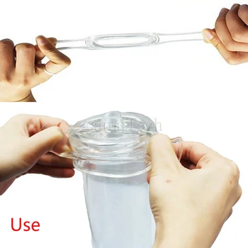 camaTech Silicone Sealing Sleeve Accessories For Penis Enlargement Pump With 4Pc Constriction Rings Cock Delay Ejaculation Rings 2