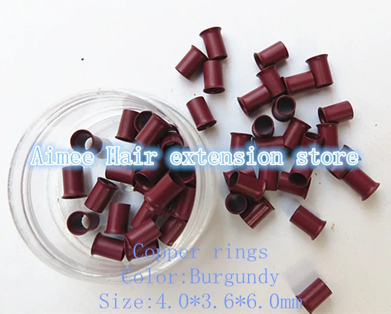 4 0*3 6*6.0mm15 # burgundy1000шт/упаковка медное расклешенное кольцо легко фиксирует/медная