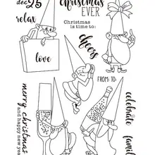 Рождественский подарок прозрачный штампы для DIY Скрапбукинг/карты решений забавное украшение поставки ST0193