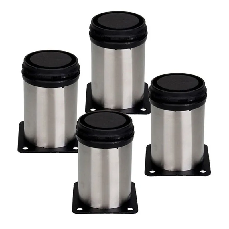 4PCS Adjustable Furniture Leg Stainless Steel Round 100-118mm Cabinet Leg for Office Home Furniture NG4S