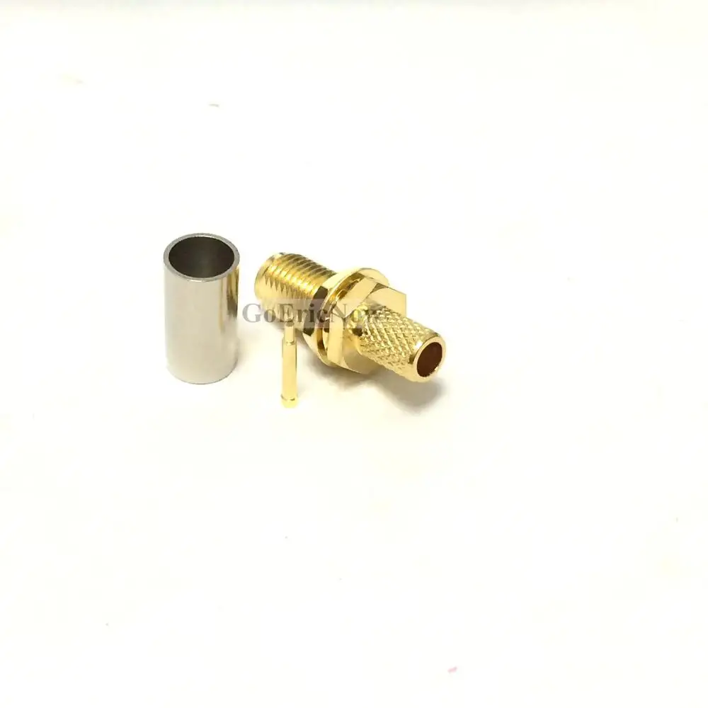 

10pcs RF Coax RP SMA Female inner pin Jack for 50-3 RG58 RG400 RG142 Cable Connector Plug