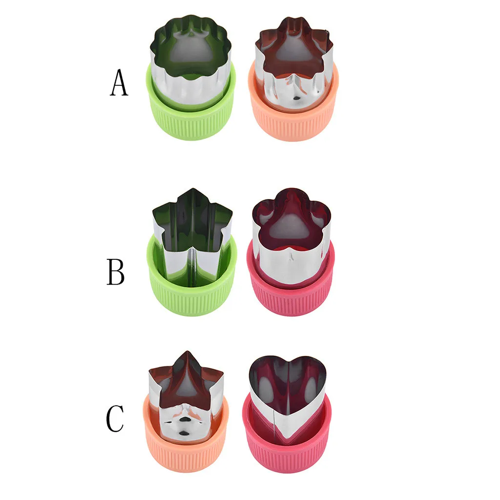 2 шт фруктовый помадка торт печенье плунжерная форма овощи Морковь Огурец яблоко слайсер форма резак форма звезды тесто выпечки инструмент