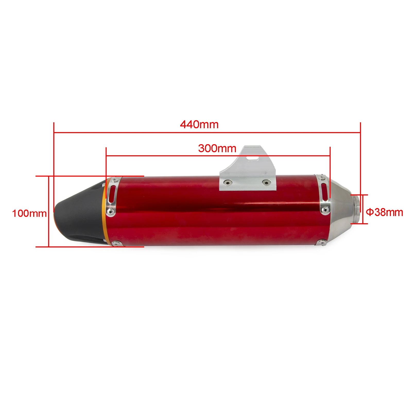 38MM Universal GP Staineless Steel Exhaust Mufflers With DB Killer For