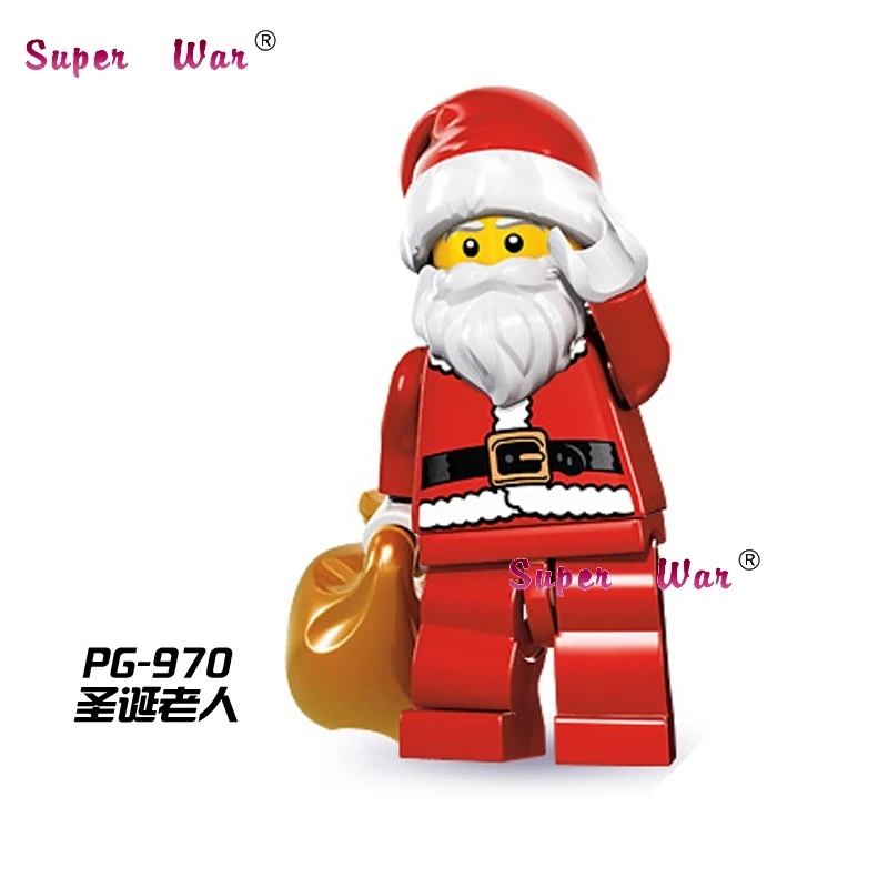 

1PCS action superhero marvel Santa Claus Christmas building blocks sets model bricks toys for children