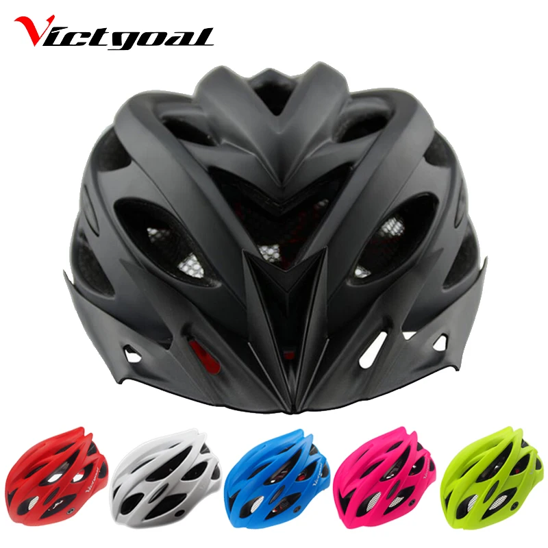 

VICTGOAL Road Bike Helmet With Light Bicycle Helmet Sun Visor Insect Net Breathable Men MTB Mountain Cycling Helmet Back Light