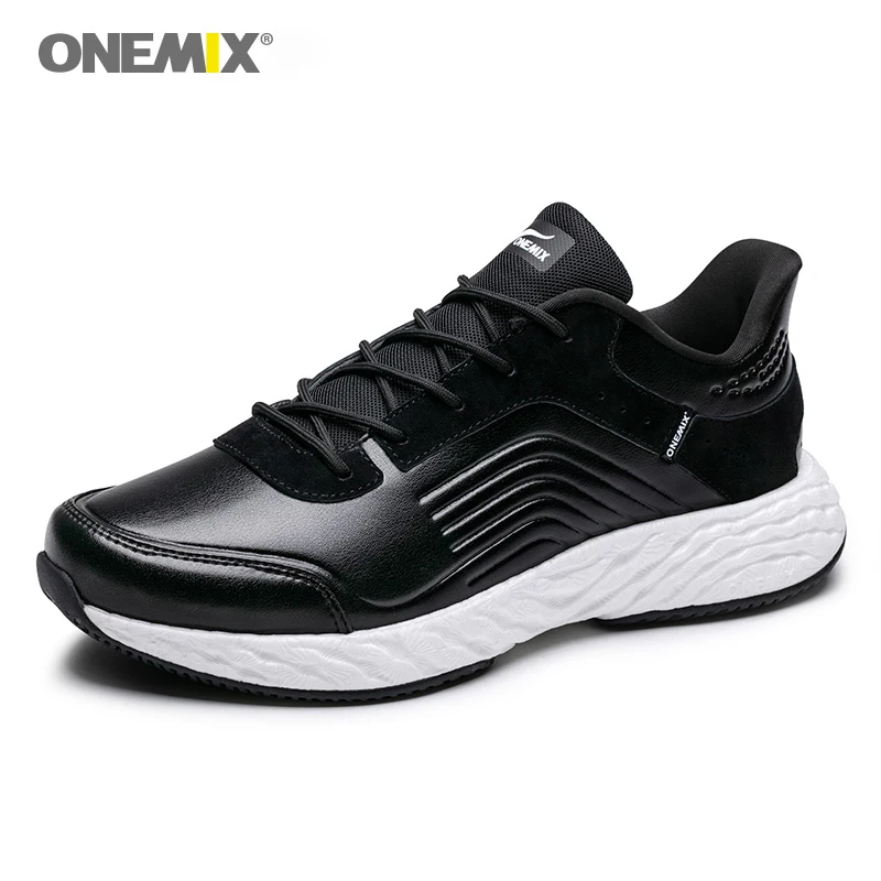 

ONEMIX Men Running Shoes Outdoor Sports Sneakers DMX Men Walking Jogging Sneakers in Fitness Trekking Shoes in black