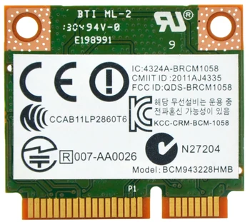 

WTXUP for Broadcom BCM943228HMB 802.11a/g/n/b Dual Band 300Mbps Wireless Mini PCi-Express PCi-E WiFi WLAN Card + Bluetooth 4.0