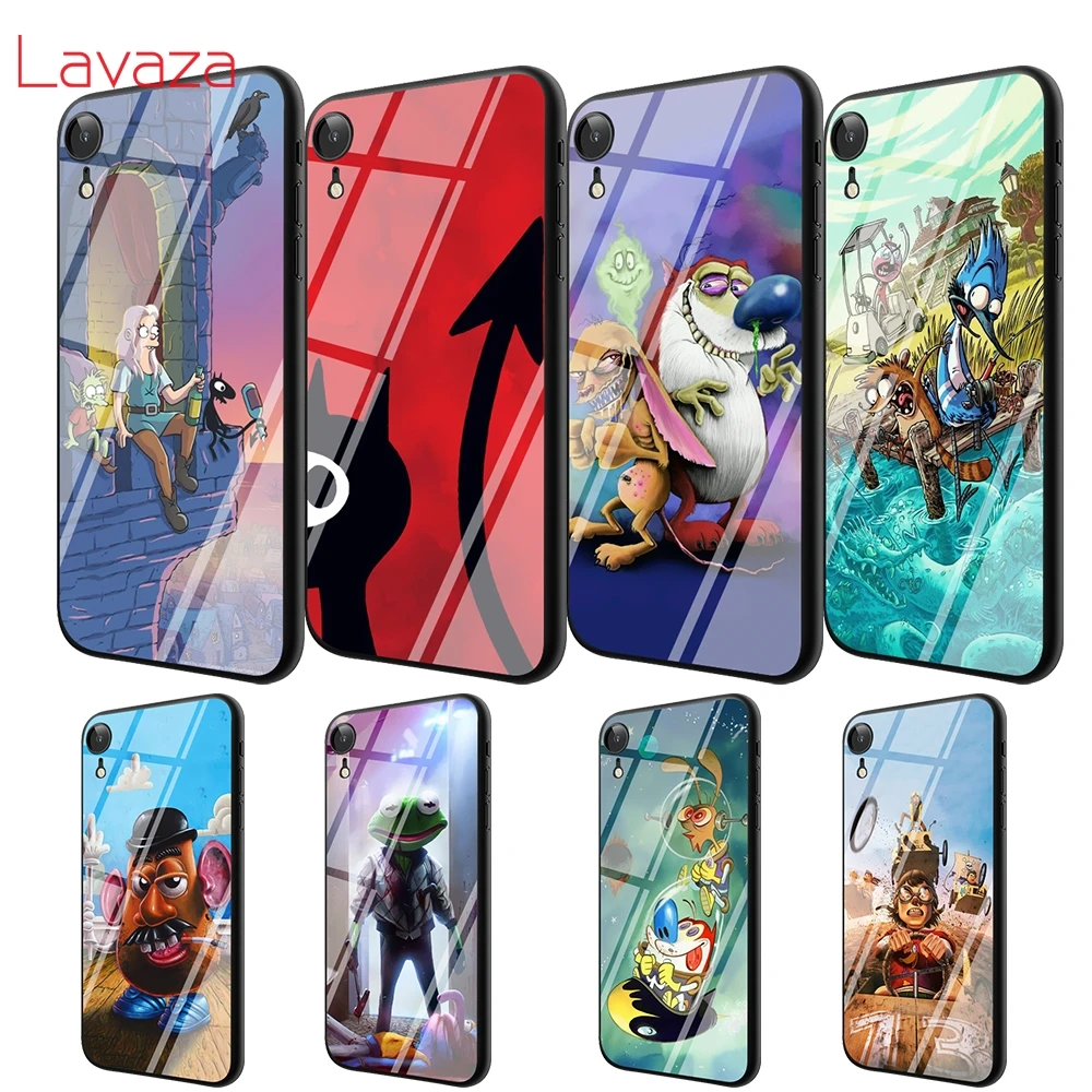 

Lavaza T27 Disenchantment Tempered Glass TPU Cover for iPhone 6 6S 7 8 Plus 5 5S SE XR X XS 11 Pro MAX Cases