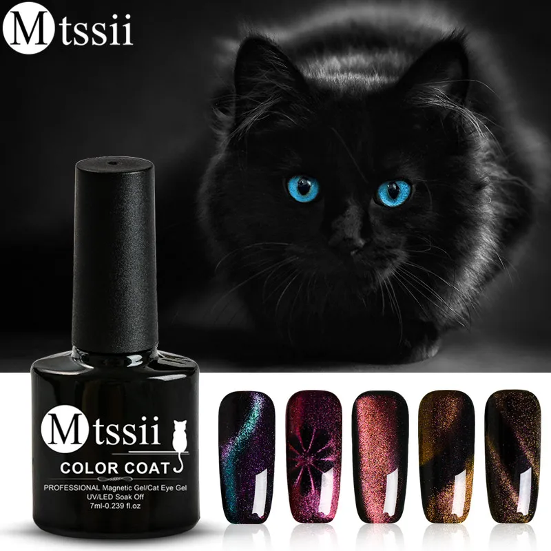 Mtssii, 7 мл, 3D голографический блеск, магнитный гель, магнит, кошачий глаз, лазер, для ногтей, Гель-лак, замачиваемый, УФ светодиодный, лак для ногтей