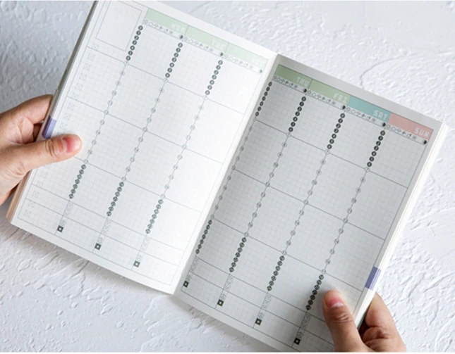 Undated Daily Weekly Monthly Refill Agenda For Hobonichi Grid/Lined/Blank/Planner Notebook Bullet Journal 100GSM Paper A5 A6
