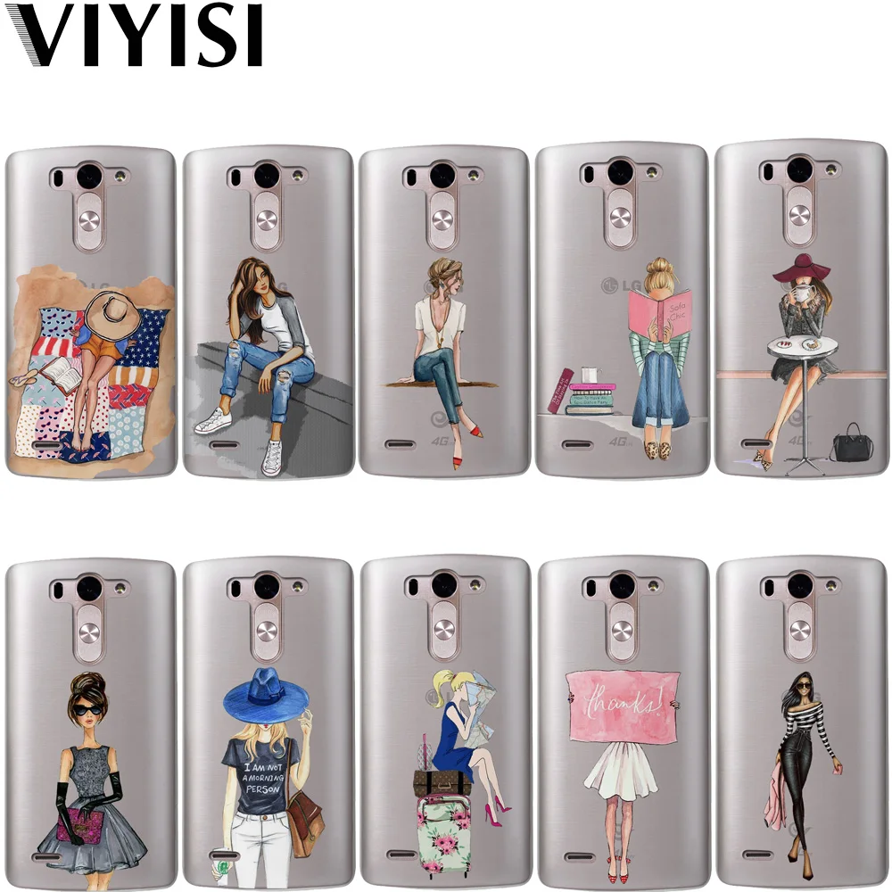

For LG G4 G5 G6 Phone Case Coque XPower 2 Q6 Q8 K7 K8 K10 2017 Travel Summer Paris Girl Soft Silicone Shell Cover Etui Fundas